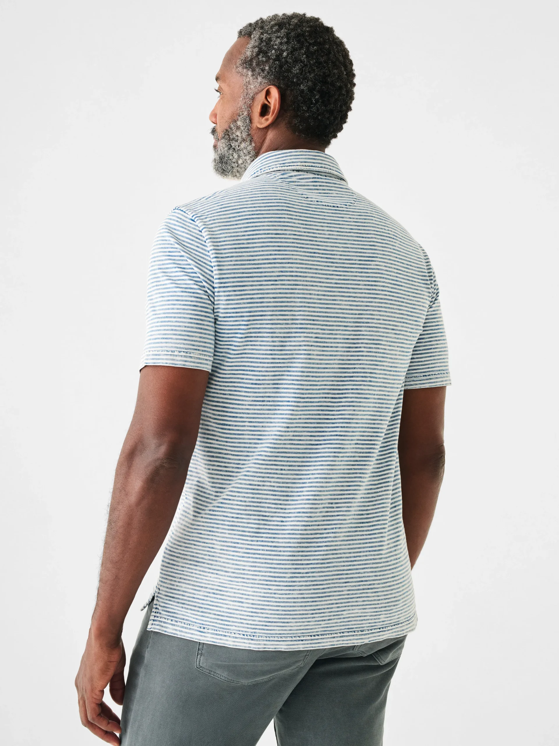 Discount Short-Sleeve Indigo Polo Shirt - Polo Shirts|T-Shirts & Henleys