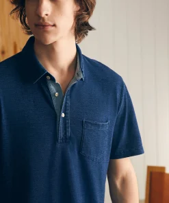 Outlet Short-Sleeve Indigo Polo Shirt - Polo Shirts