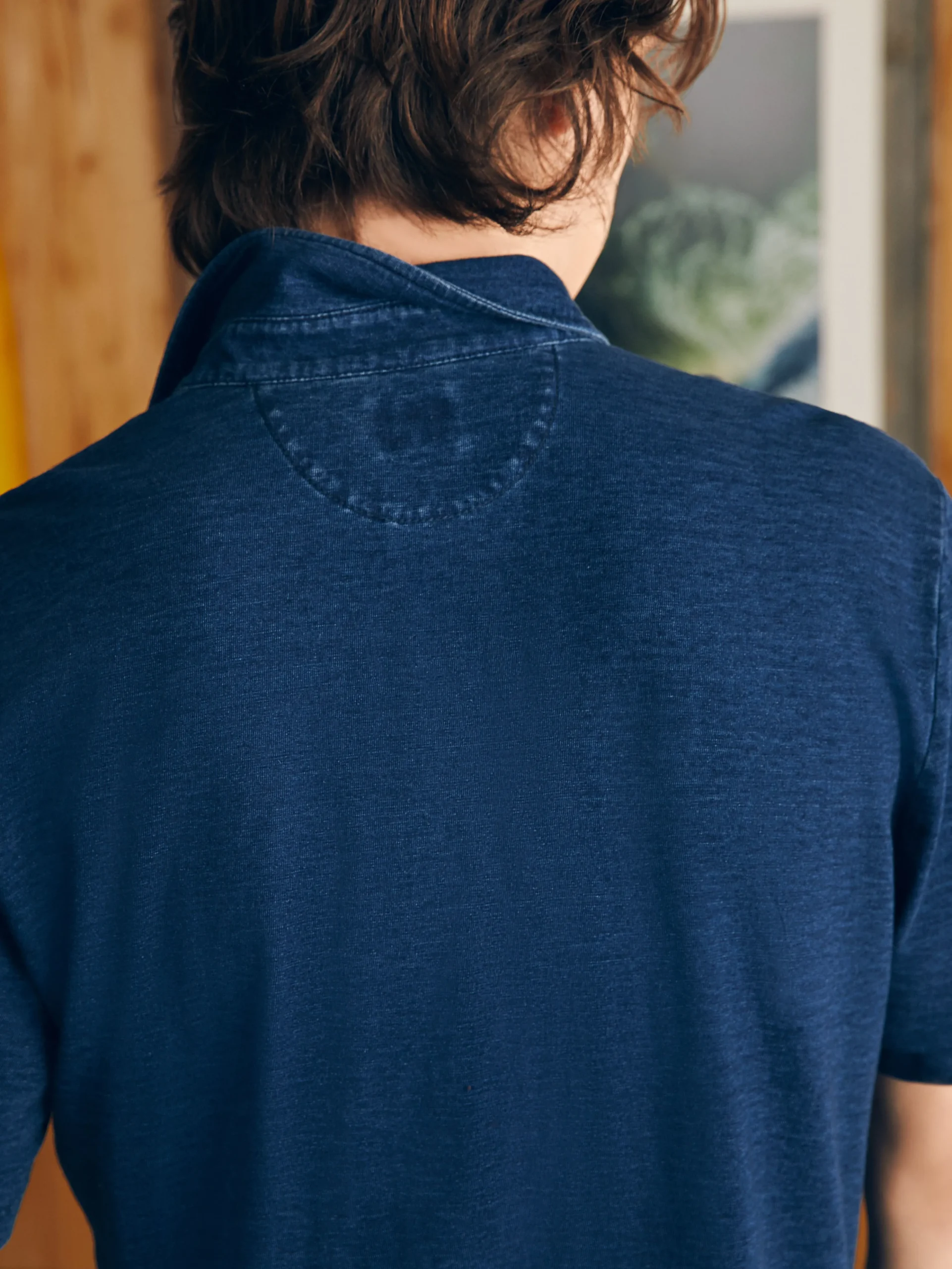 Outlet Short-Sleeve Indigo Polo Shirt - Polo Shirts