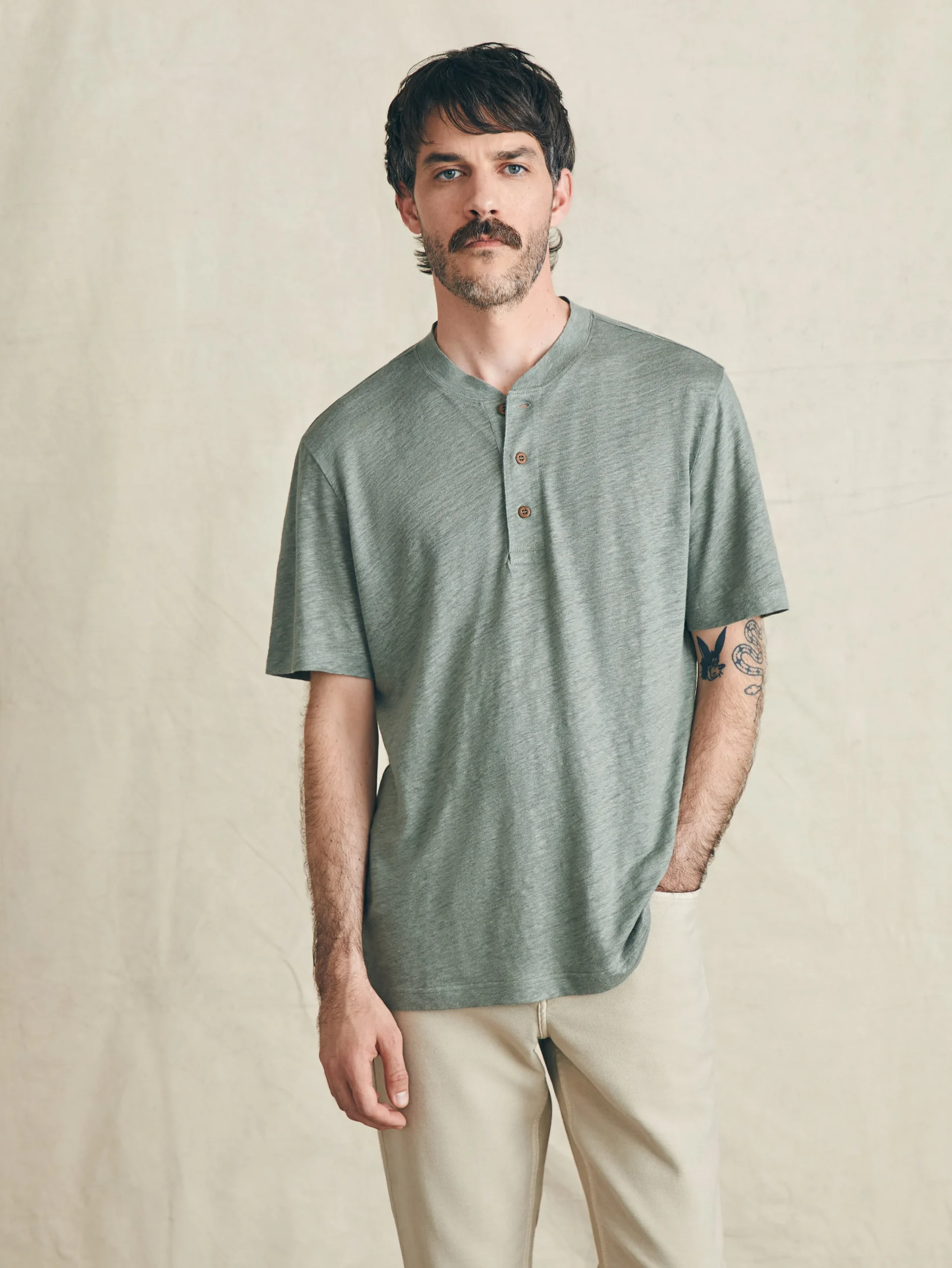 Online Short-Sleeve Linen Henley - T-Shirts & Henleys