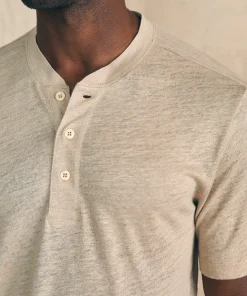 Clearance Short-Sleeve Linen Henley - T-Shirts & Henleys