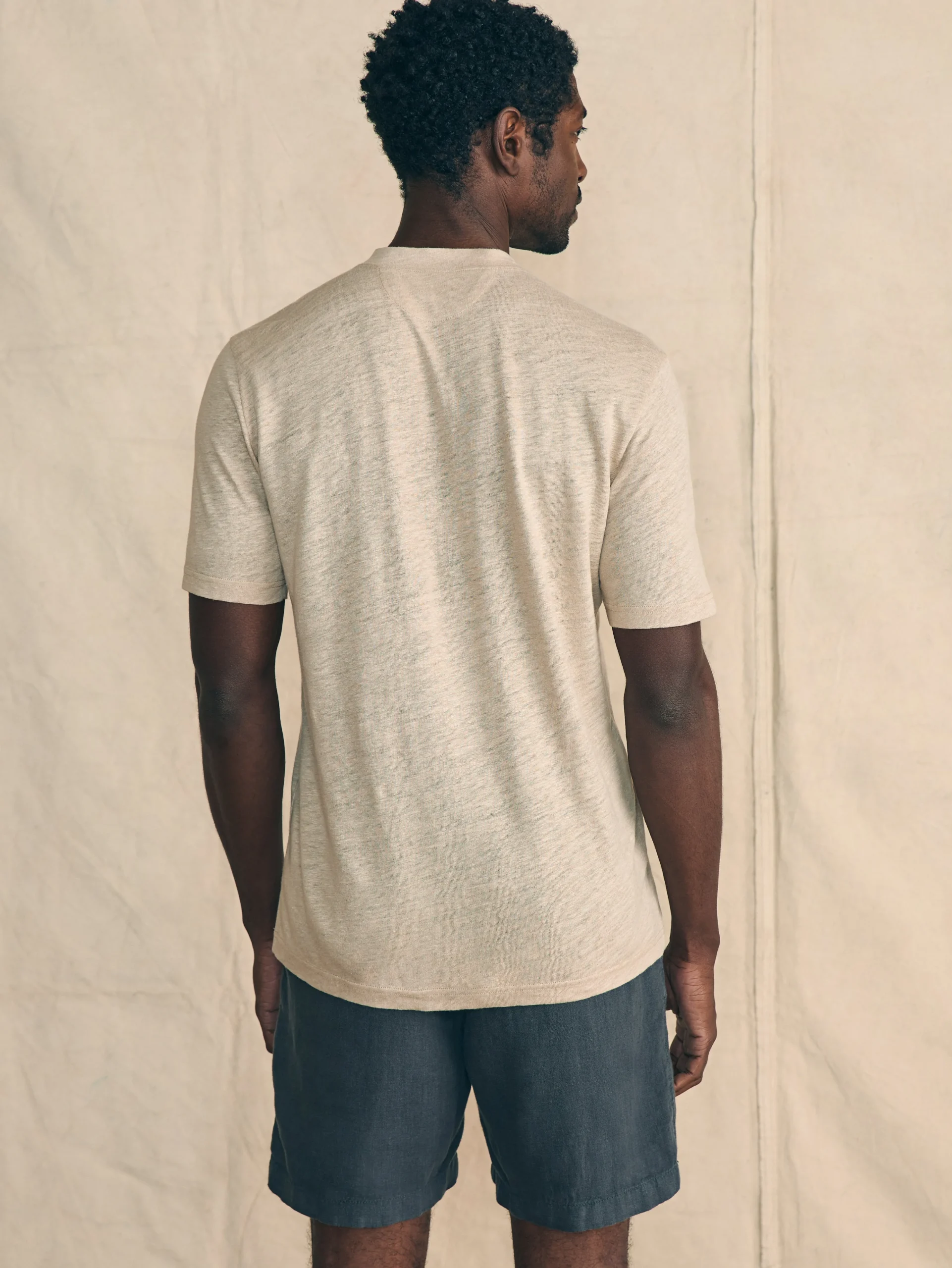 Clearance Short-Sleeve Linen Henley - T-Shirts & Henleys