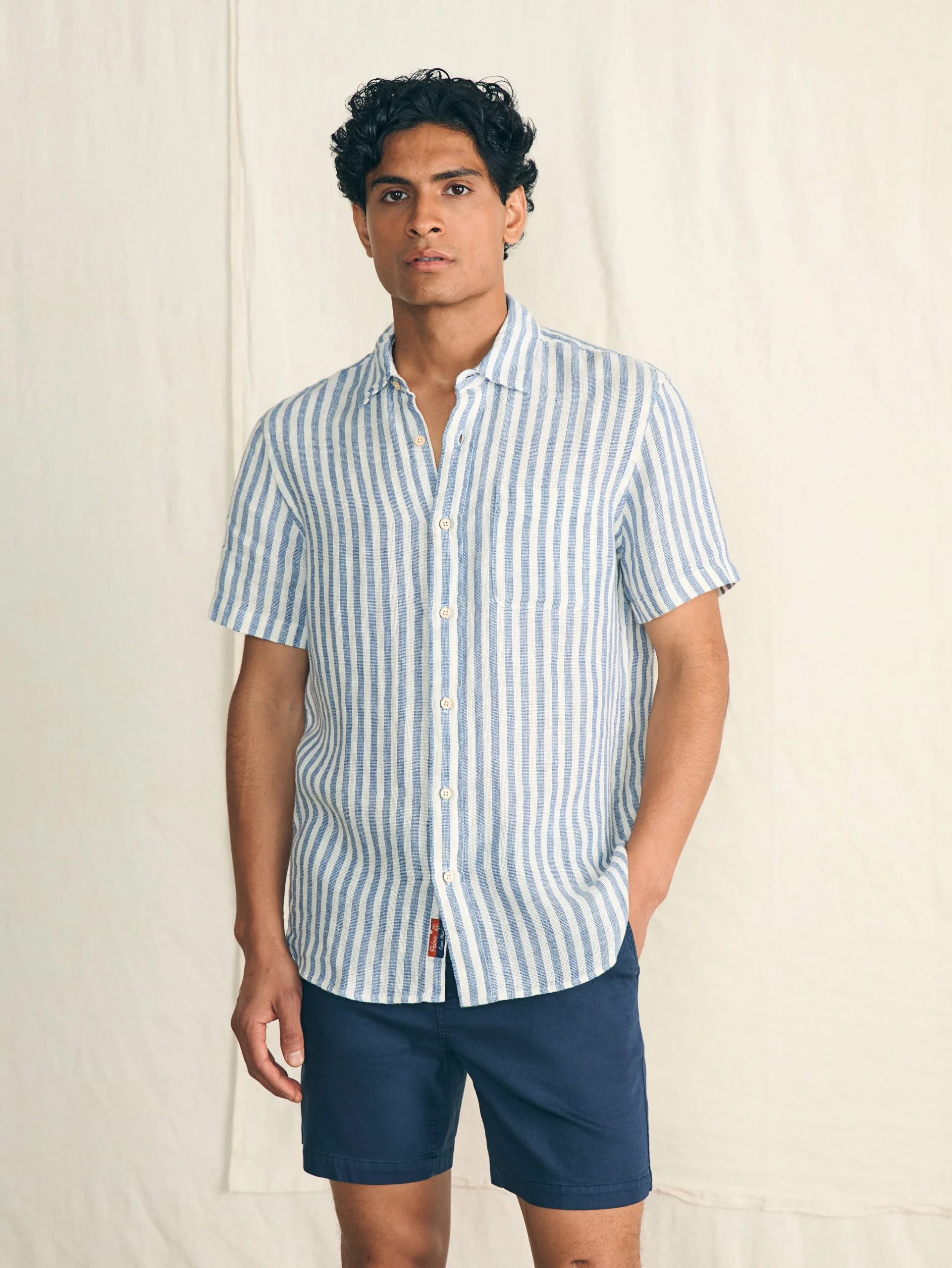 Online Short-Sleeve Palma Linen Shirt - Shirts