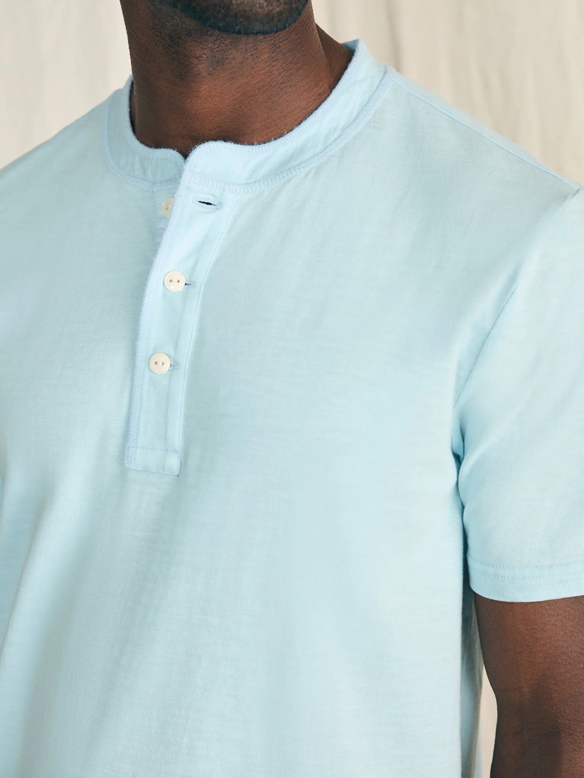 Fashion Short-Sleeve Sunwashed Henley - T-Shirts & Henleys