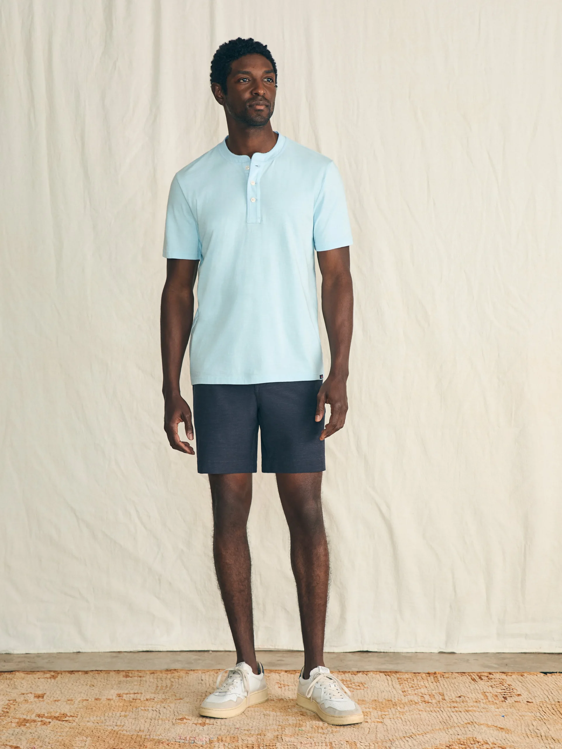 Fashion Short-Sleeve Sunwashed Henley - T-Shirts & Henleys