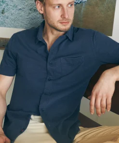 Fashion Short-Sleeve Sunwashed Knit Shirt (Single Pocket) - Shirts