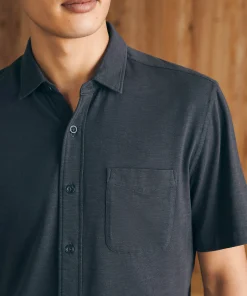 Online Short-Sleeve Sunwashed Knit Shirt (Single Pocket) - Shirts