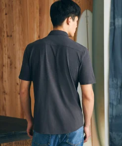 Online Short-Sleeve Sunwashed Knit Shirt (Single Pocket) - Shirts