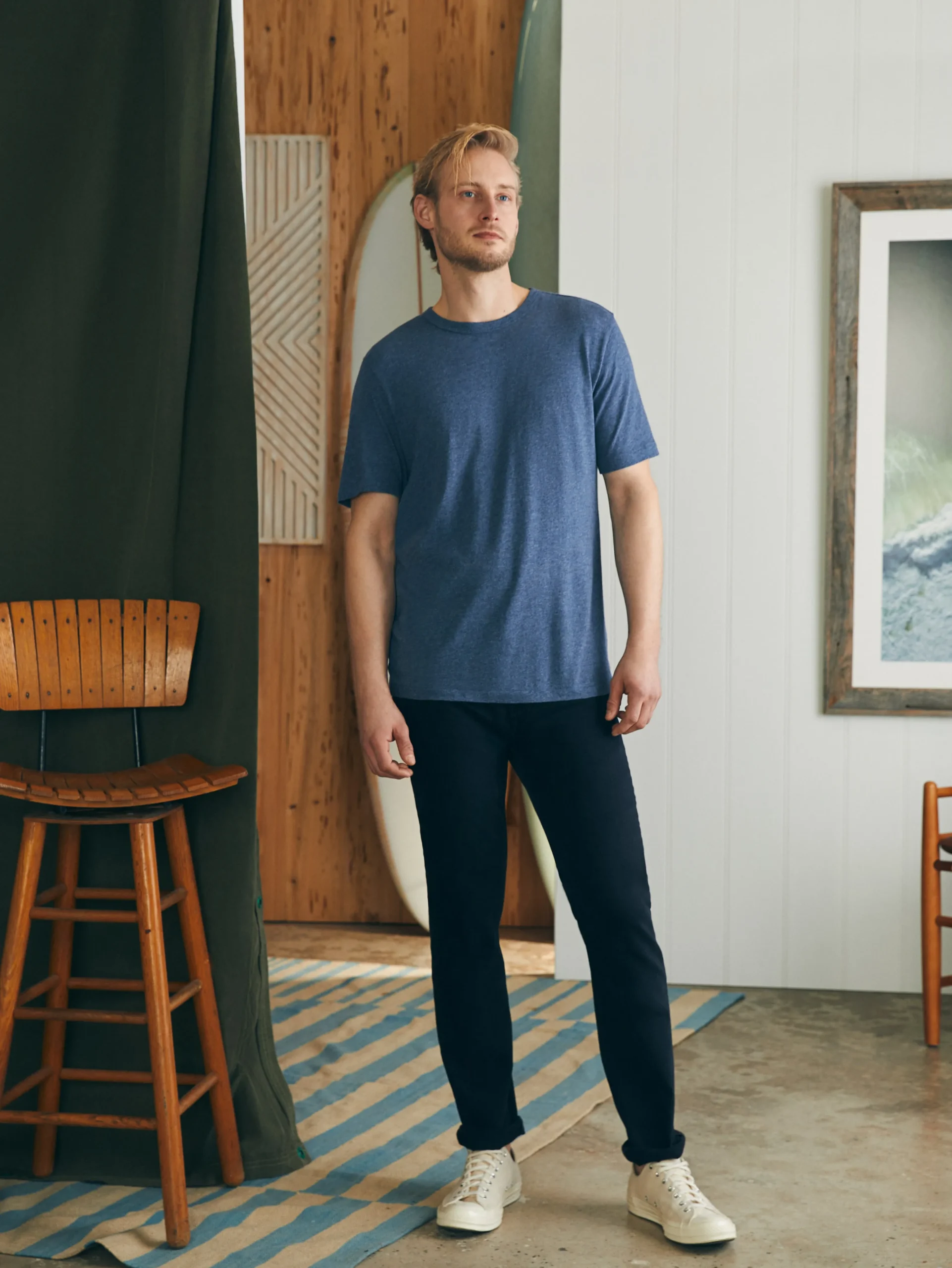 Outlet Short-Sleeve Vintage Chambray Tee - T-Shirts & Henleys