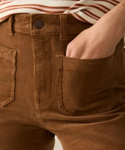 Fashion Softstretch Cord Patch Pocket Pant - Women Pants