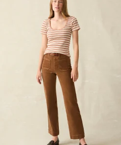 Fashion Softstretch Cord Patch Pocket Pant - Women Pants