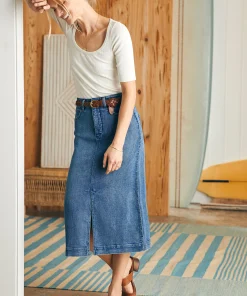 Fashion Stretch Terry Midi Skirt - Women Shorts & Skirts