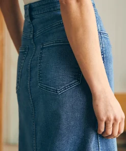 Fashion Stretch Terry Midi Skirt - Women Shorts & Skirts