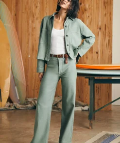 Clearance Stretch Terry Overshirt - Women Blazers & Outerwear