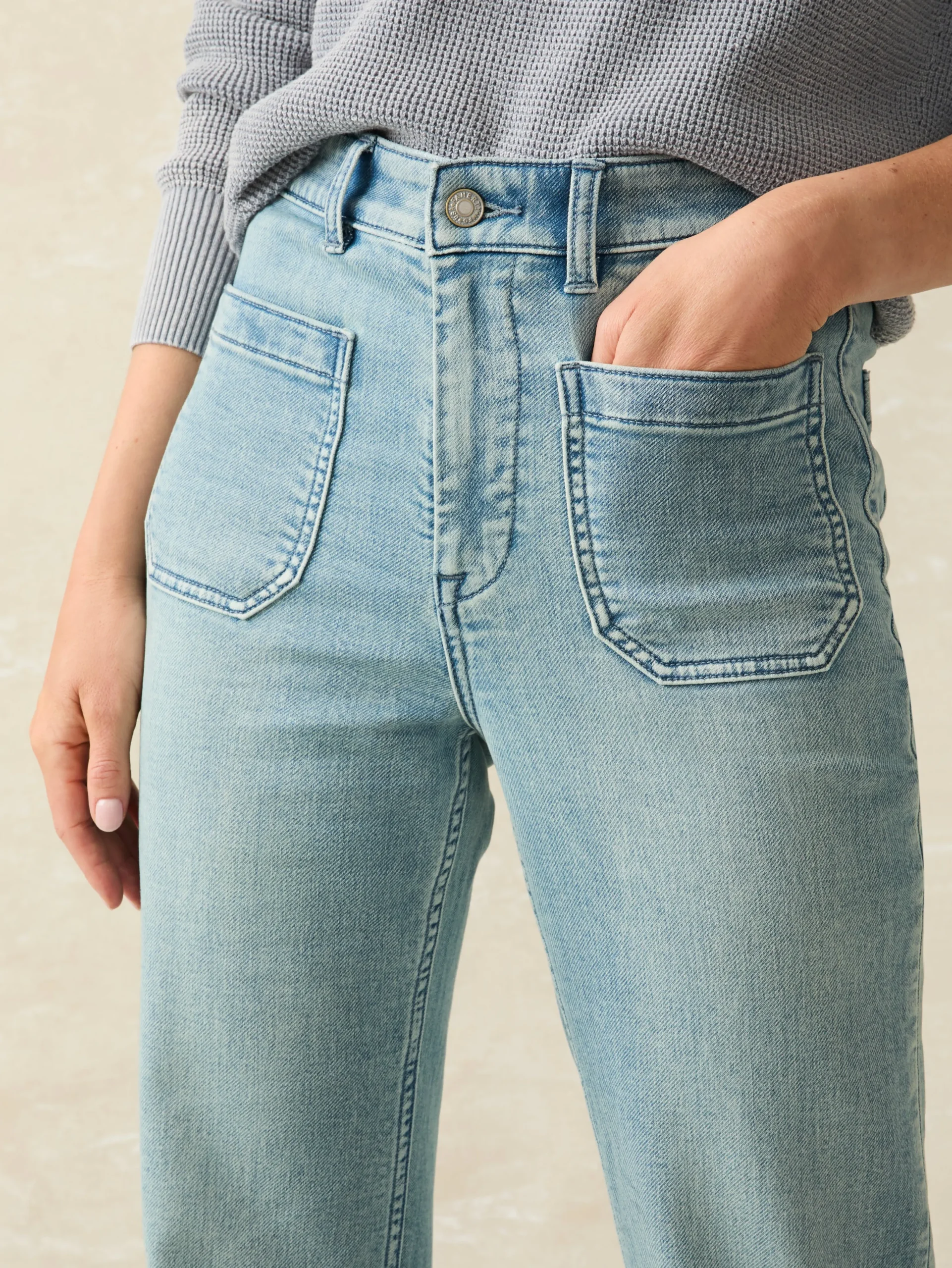 Clearance Stretch Terry Patch Pocket Pant - Women Pants