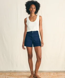 Online Stretch Terry Patch Pocket Short - Women Shorts & Skirts