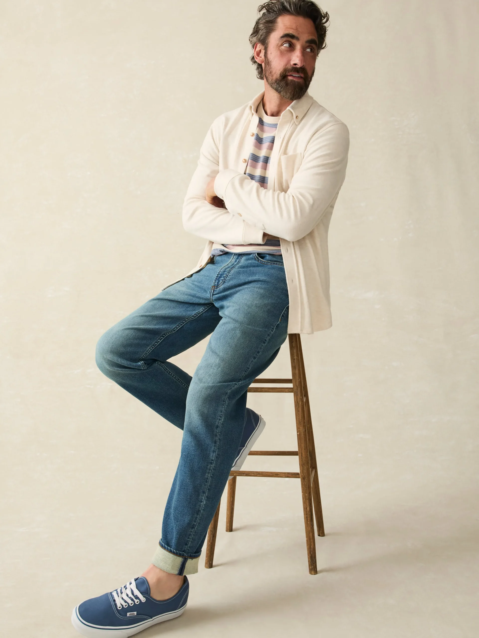 Sale Stretch Terry 5-Pocket Athletic Fit Pant - Pants