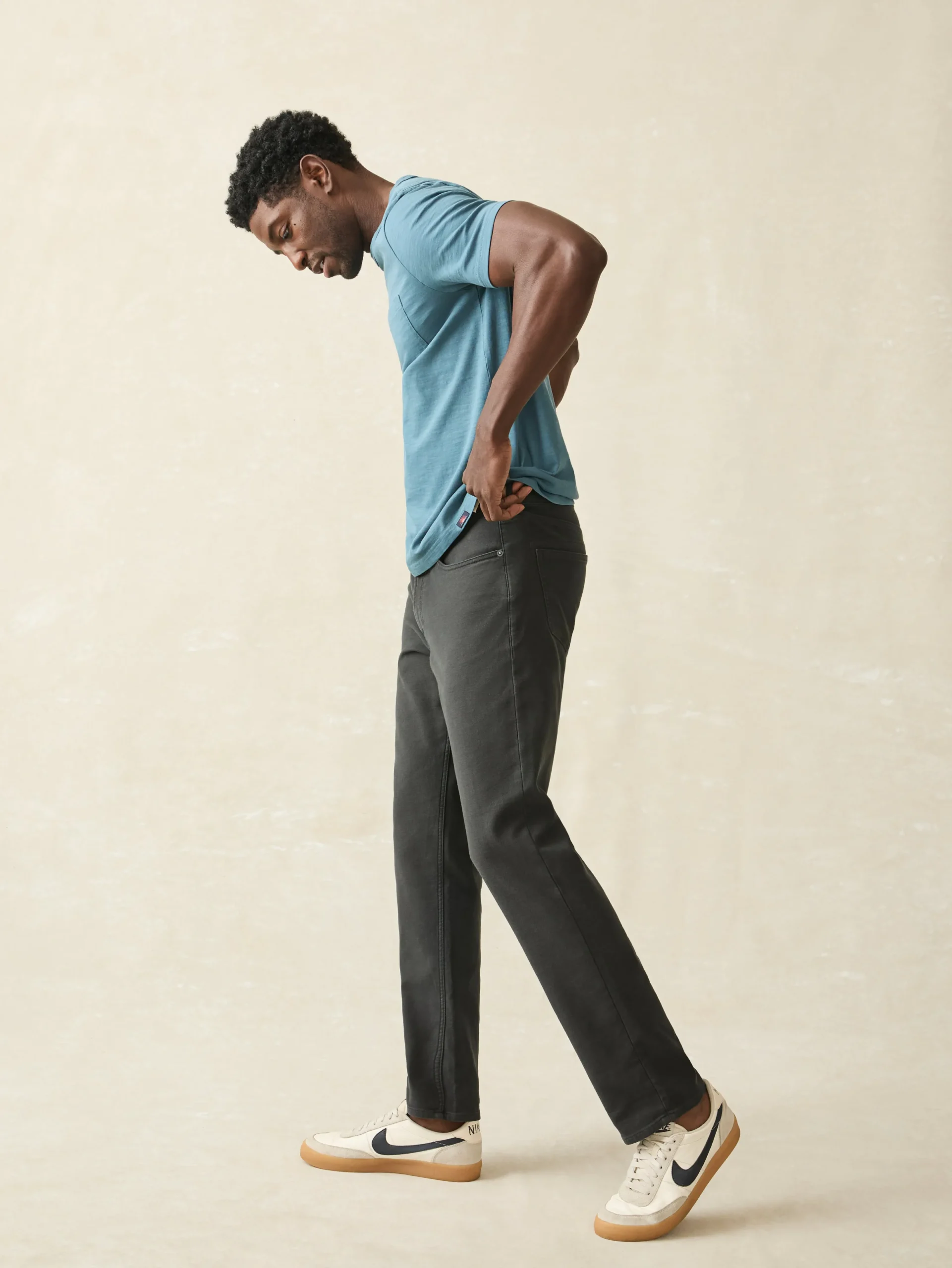 Sale Stretch Terry 5-Pocket Athletic Fit Pant - Pants