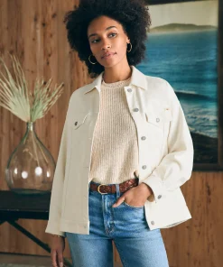 Outlet Stretch Terry Trucker Jacket - Women Blazers & Outerwear