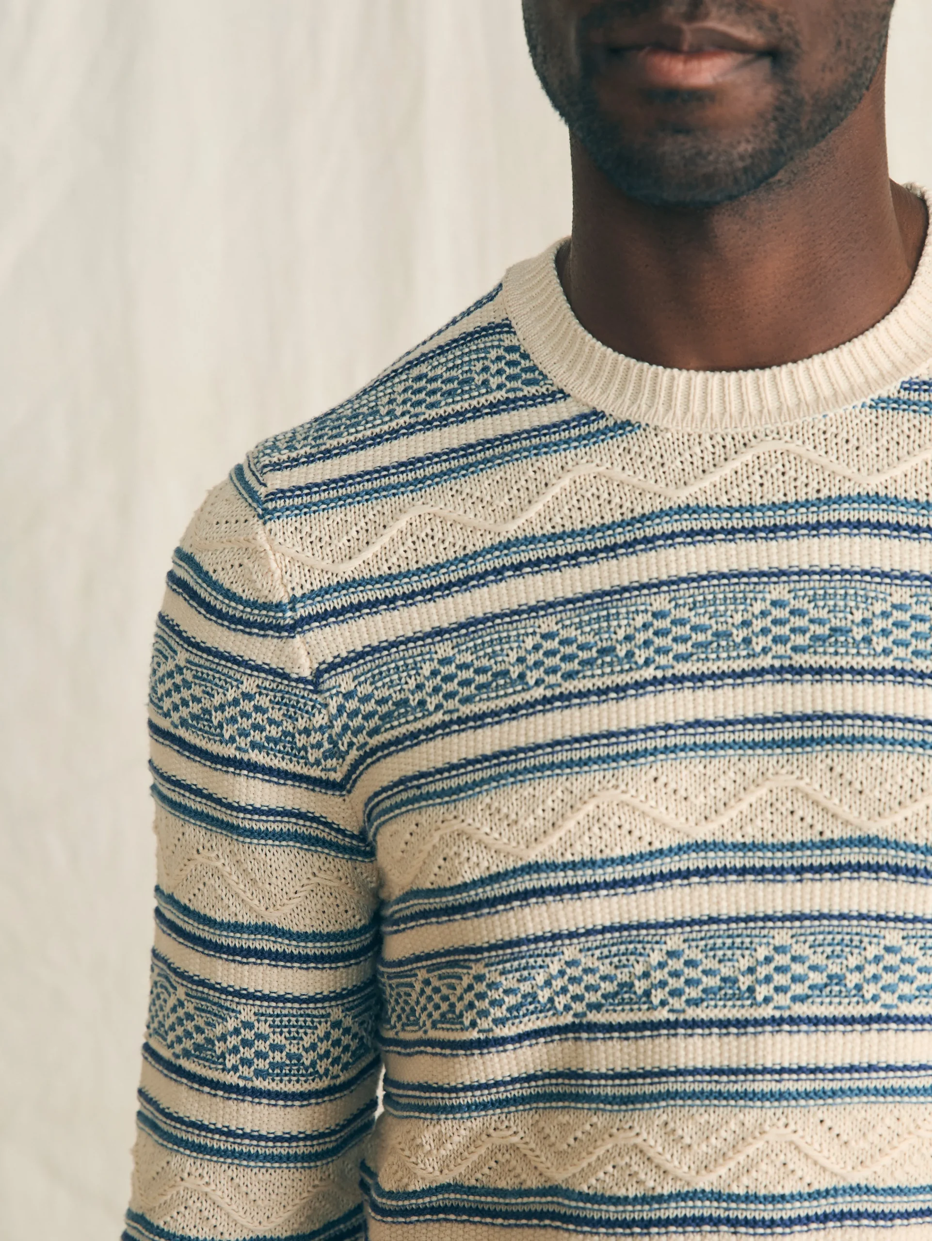Online Striped Crew Sweater - Sweaters