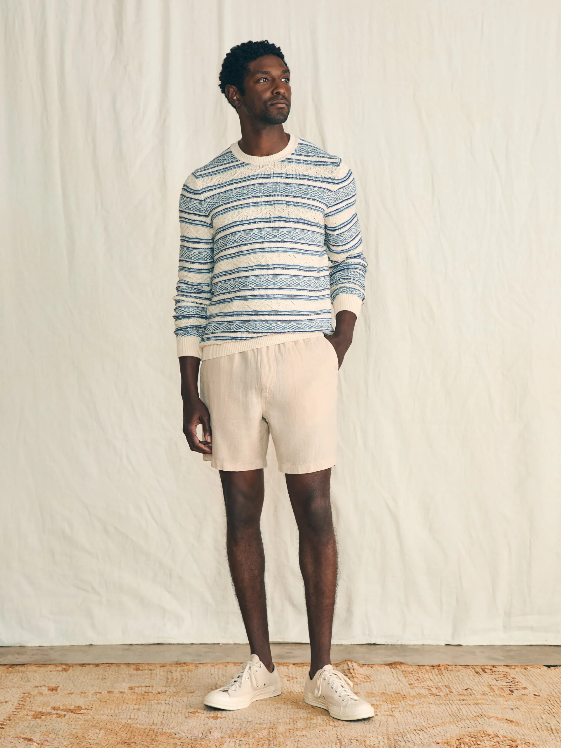 Online Striped Crew Sweater - Sweaters