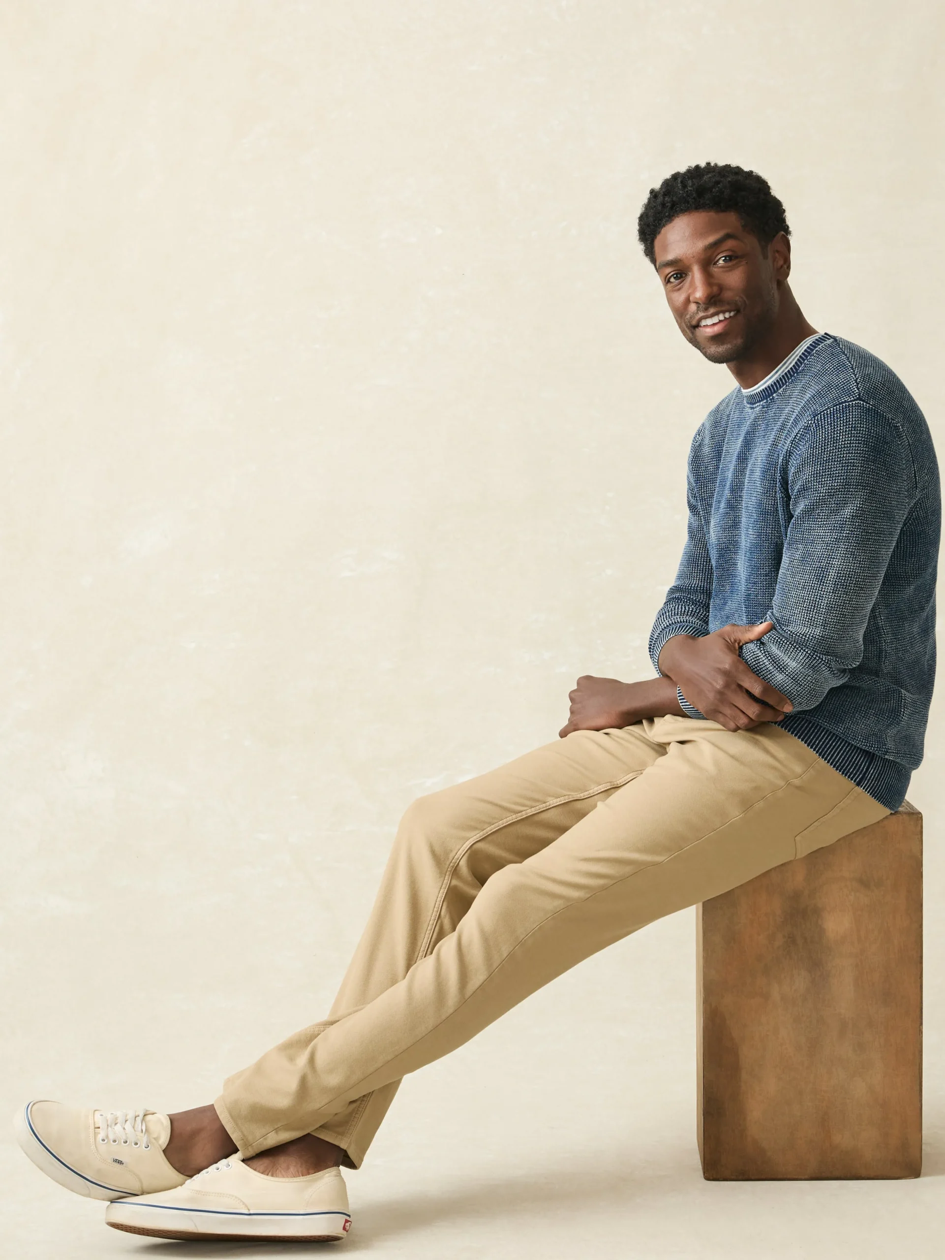 Discount Sunwashed Crewneck Sweater - Sweaters