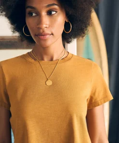 Fashion Sunwashed Cropped Crew Tee - Women T-Shirts