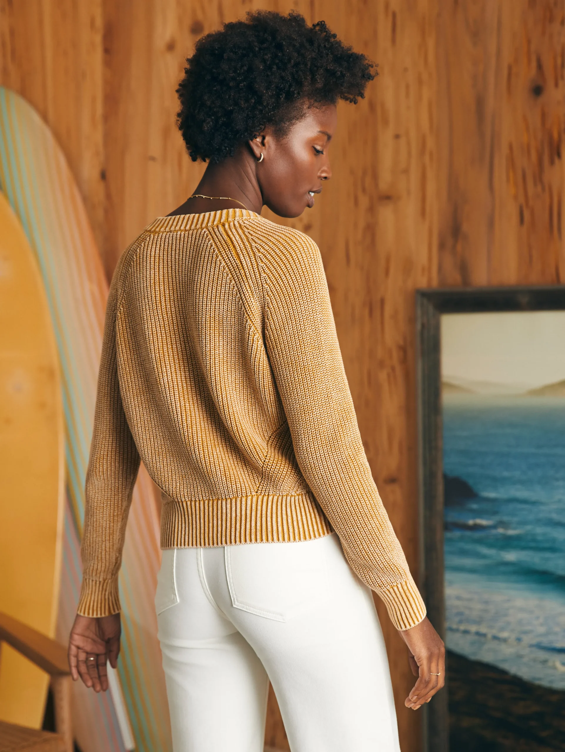 Discount Sunwashed Fisherman Cardigan - Women Sweaters
