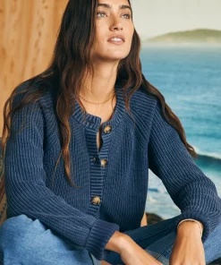 Sale Sunwashed Fisherman Cardigan - Women Sweaters