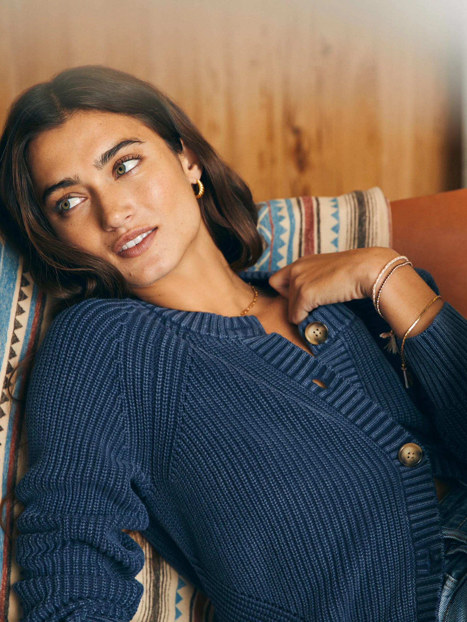 Sale Sunwashed Fisherman Cardigan - Women Sweaters