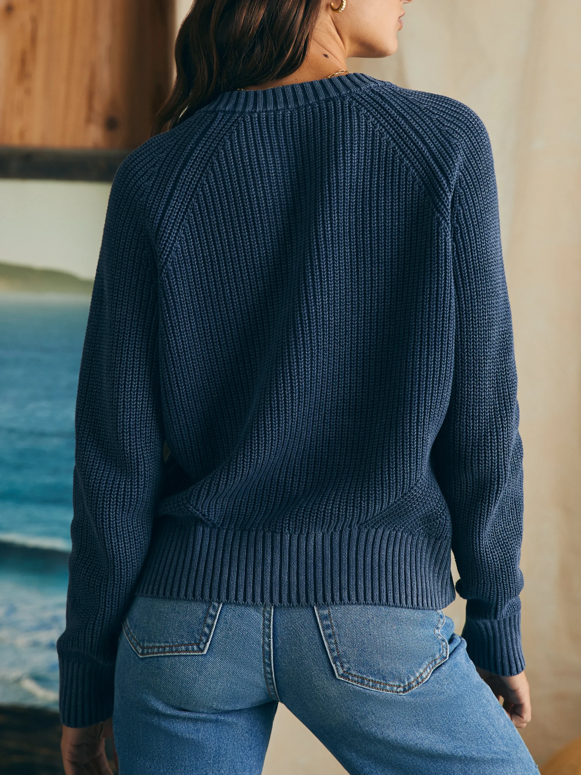 Sale Sunwashed Fisherman Cardigan - Women Sweaters