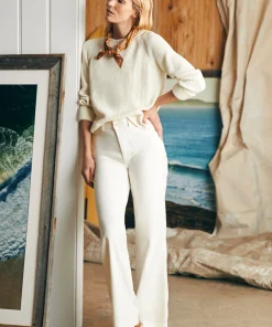 Discount Sunwashed Fisherman Crew Sweater - Women Sweaters