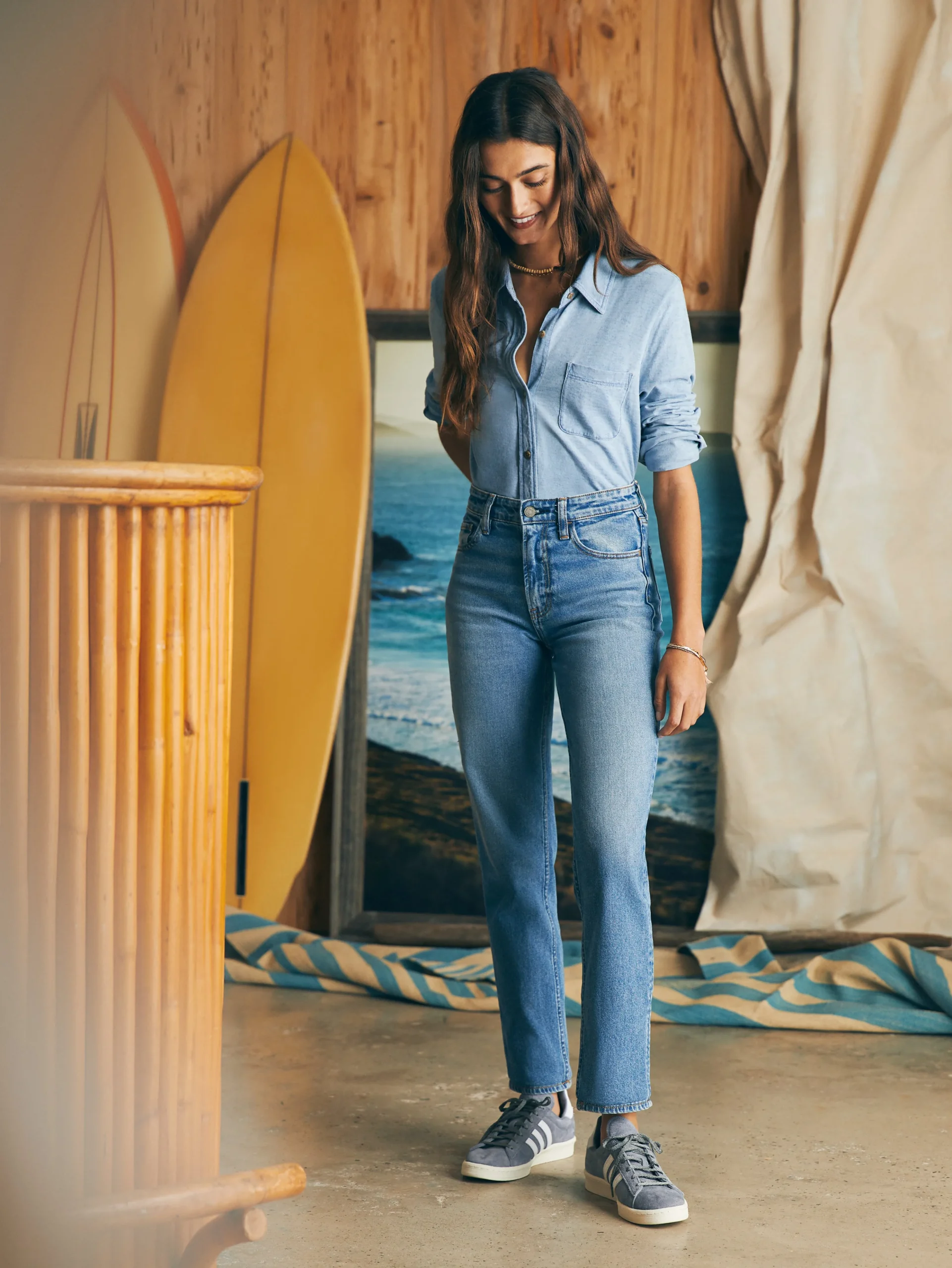 Fashion Sunwashed Knit Shirt - Women Shirts & Tops