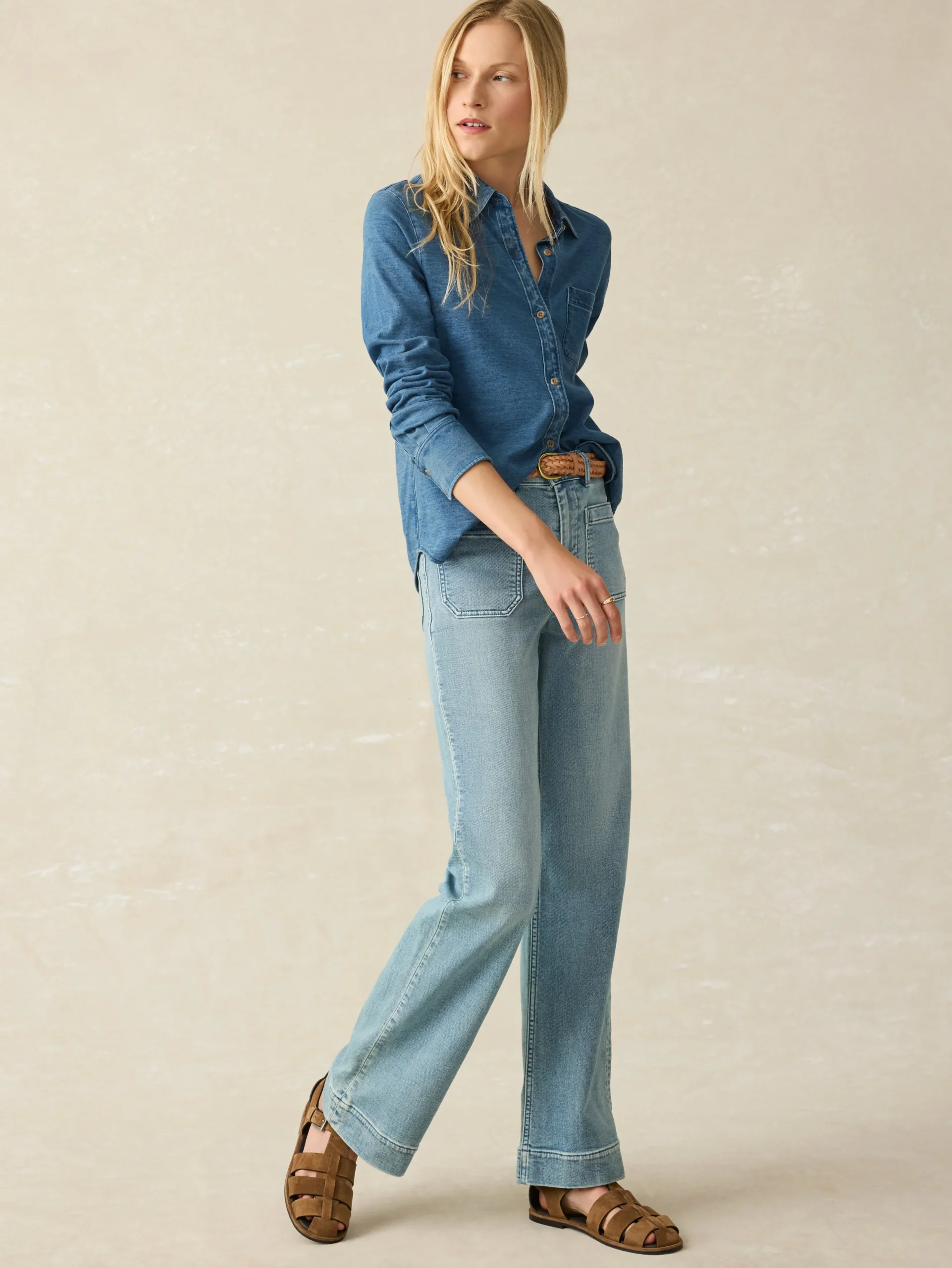 Clearance Sunwashed Knit Shirt - Women Shirts & Tops