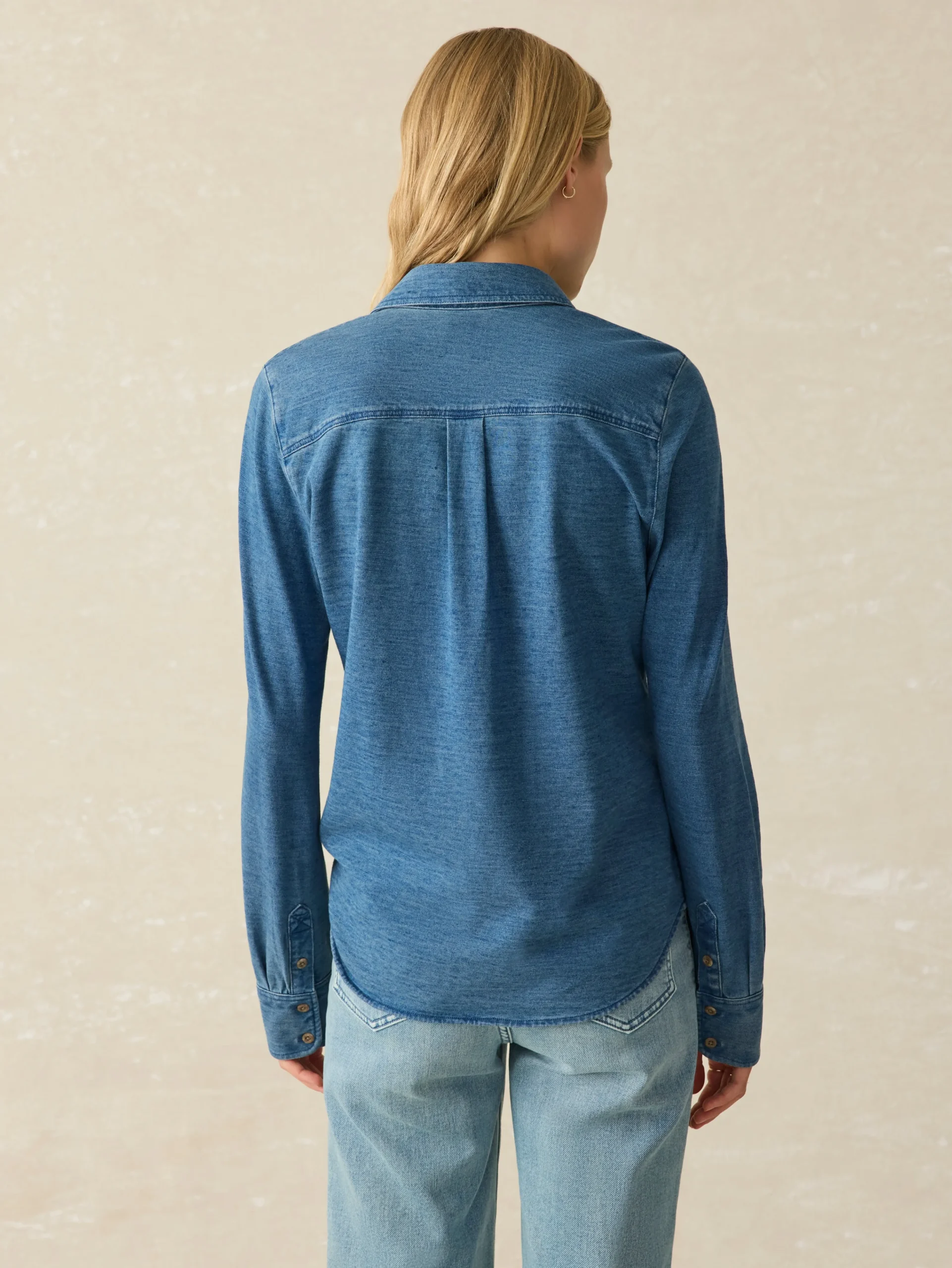 Clearance Sunwashed Knit Shirt - Women Shirts & Tops