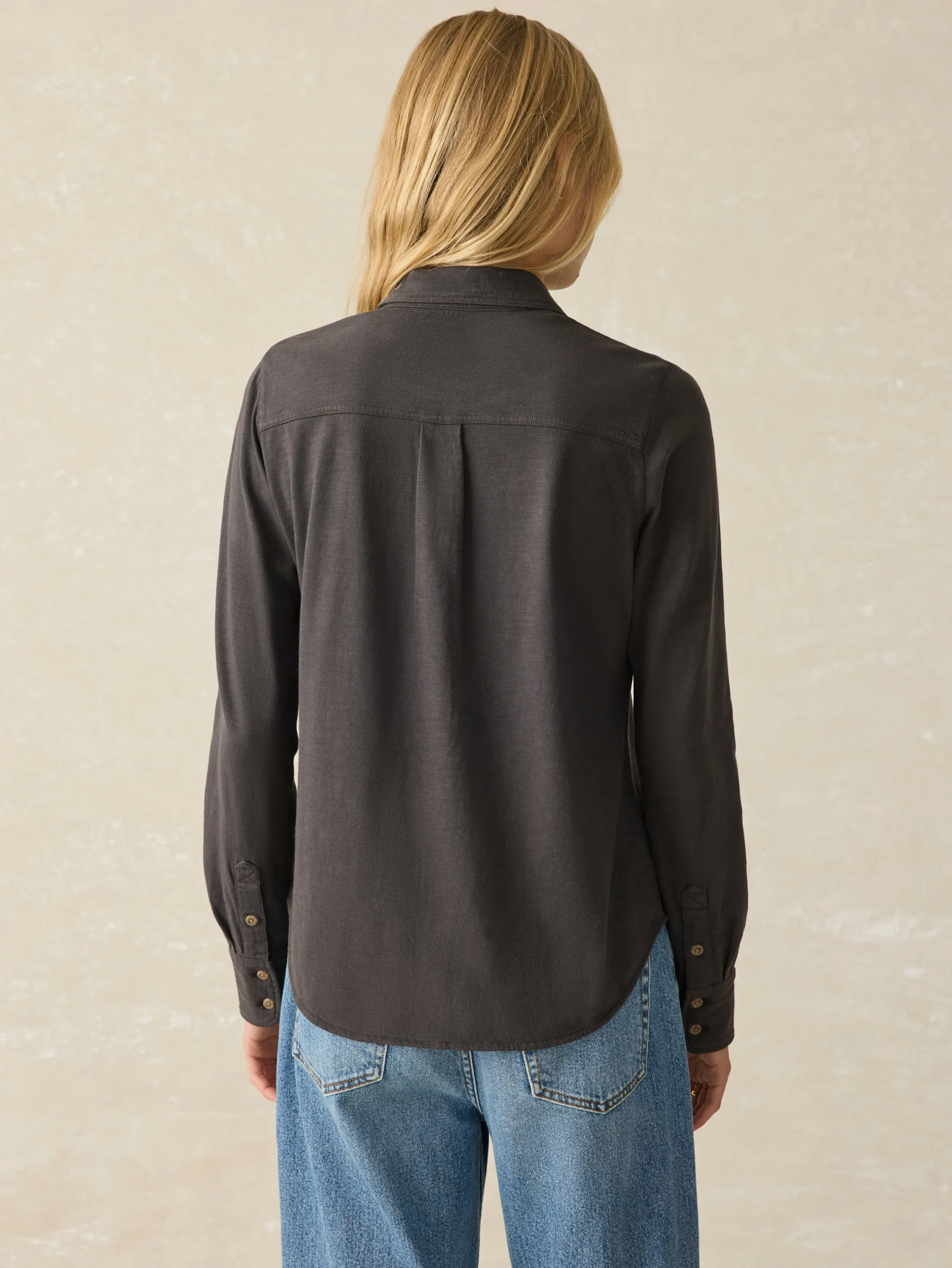 Online Sunwashed Knit Shirt - Women Shirts & Tops