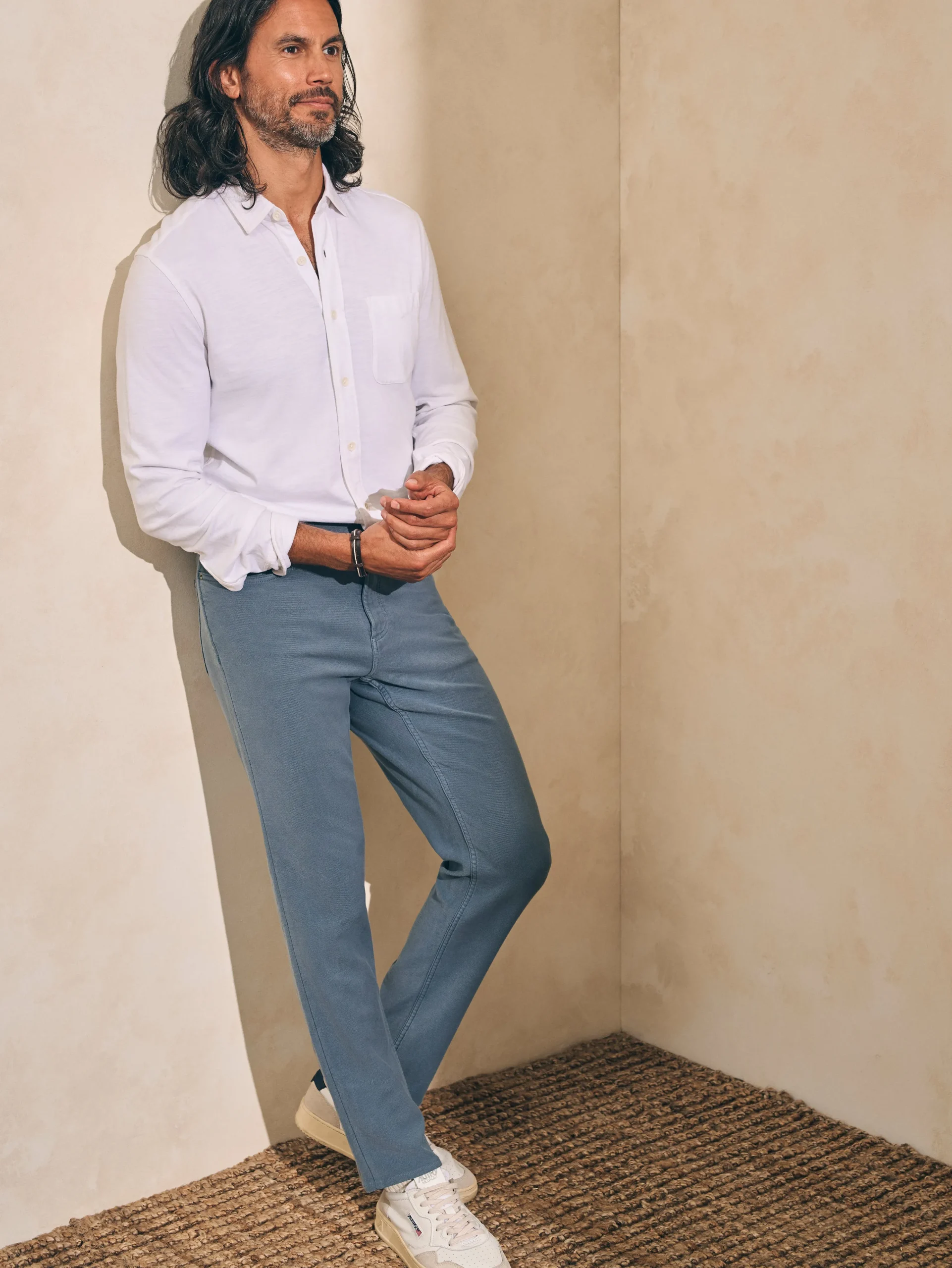 Fashion Sunwashed Knit Shirt (Single Pocket) (Tall) - Shirts