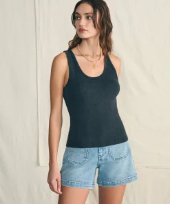 Fashion Sunwashed Rib Tank - Women T-Shirts