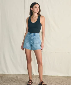 Fashion Sunwashed Rib Tank - Women T-Shirts