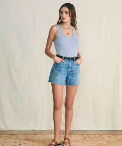 Fashion Sunwashed Rib Tank - Women T-Shirts