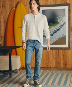 Fashion Sunwashed Slub Henley - T-Shirts & Henleys