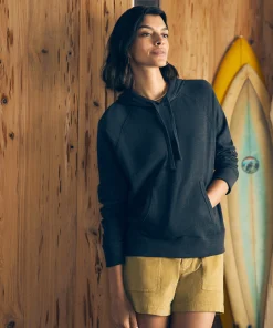 Hot Sunwashed Slub Hoodie - Women Hoodies & Sweatshirts