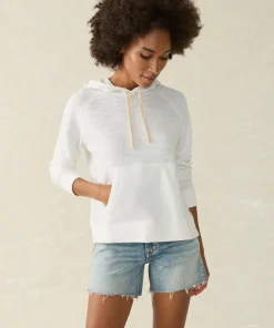 Hot Sunwashed Slub Hoodie - Women Hoodies & Sweatshirts