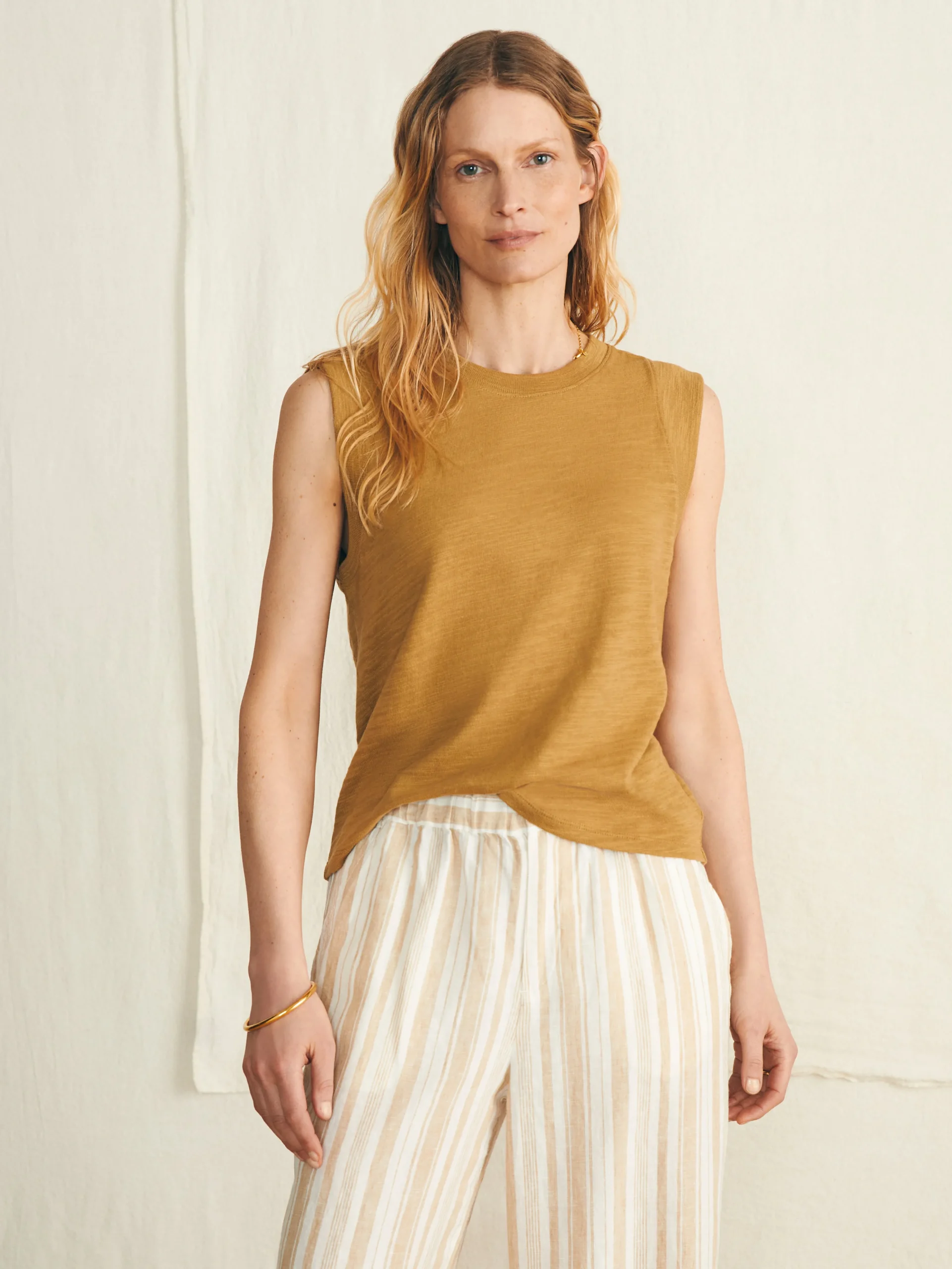 Outlet Sunwashed Slub Muscle Tank - Women T-Shirts