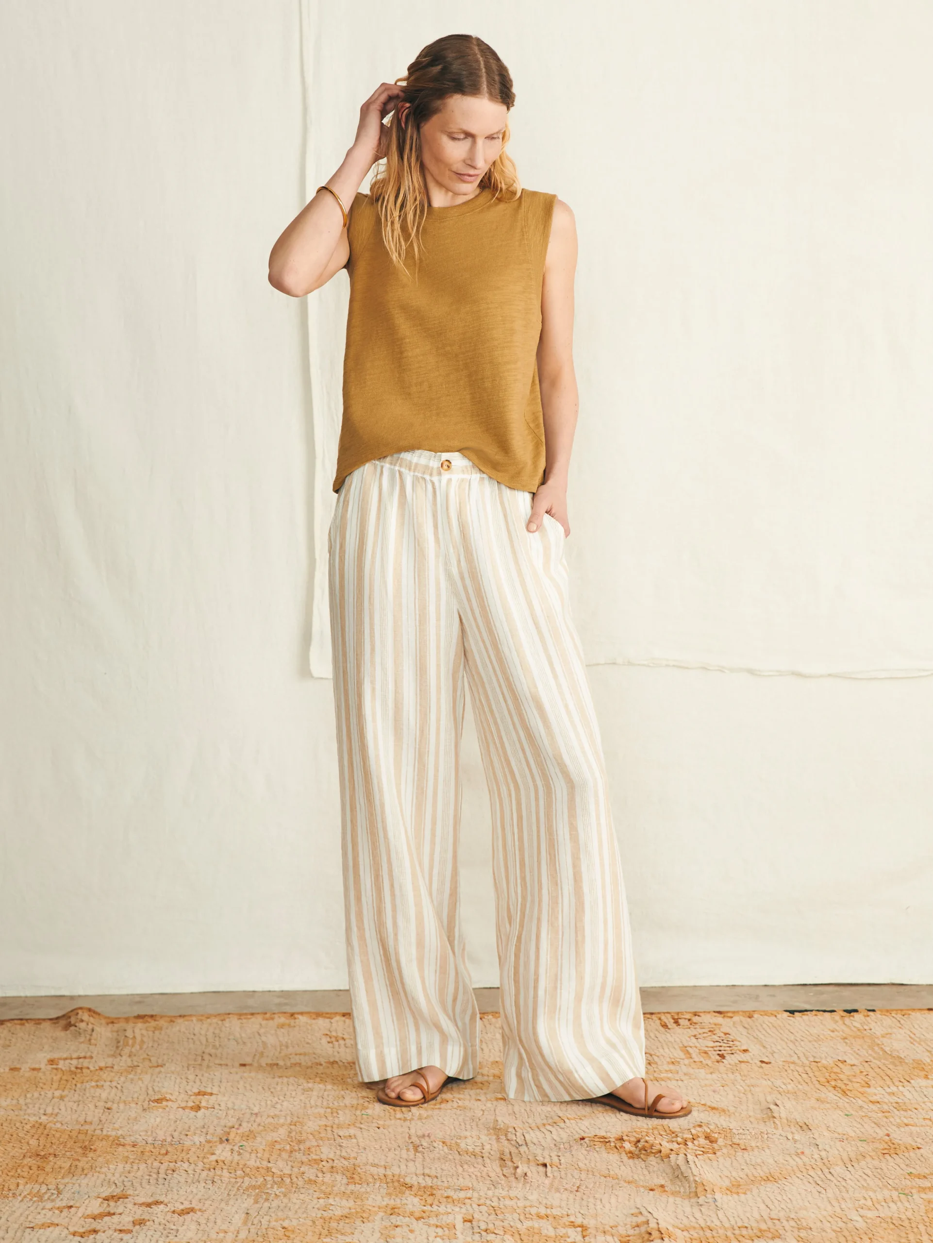 Outlet Sunwashed Slub Muscle Tank - Women T-Shirts