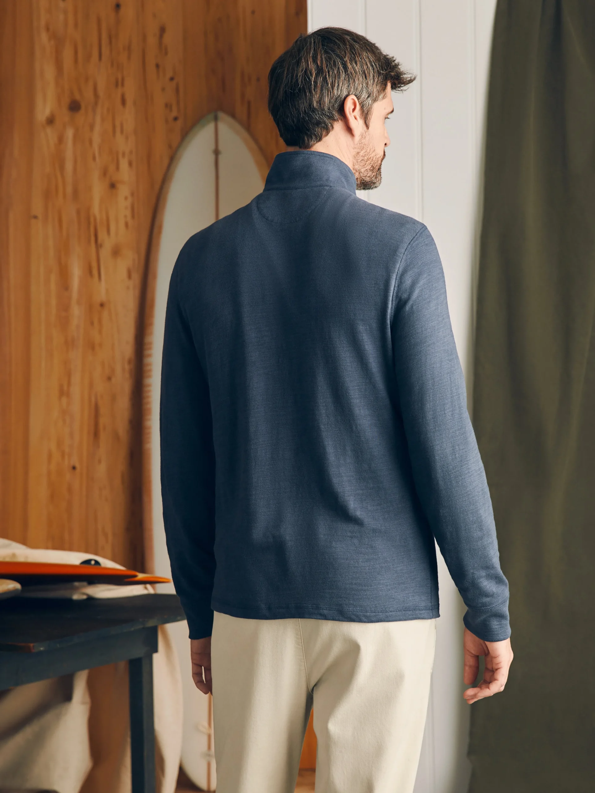 Outlet Sunwashed Slub Quarter Zip (Tall) - Hoodies & Sweatshirts|Lounge