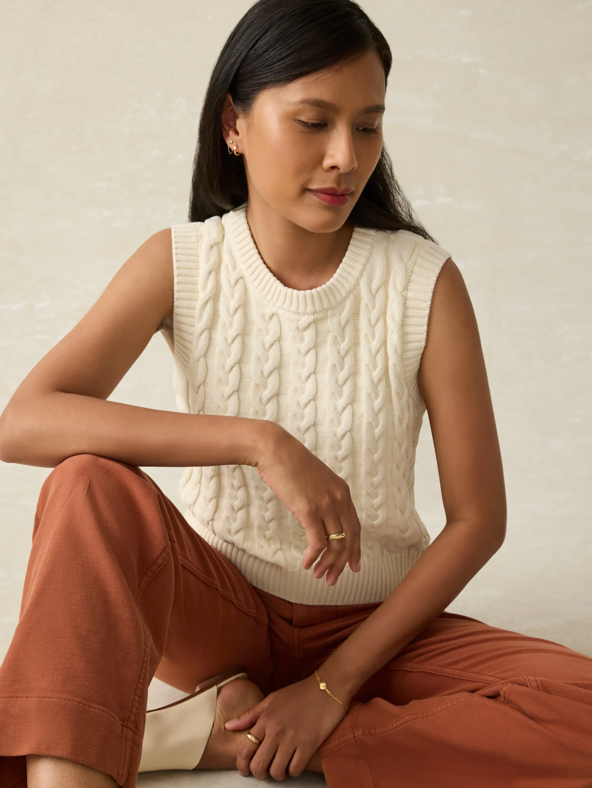 Hot Sunwashed Sweater Vest - Women Sweaters