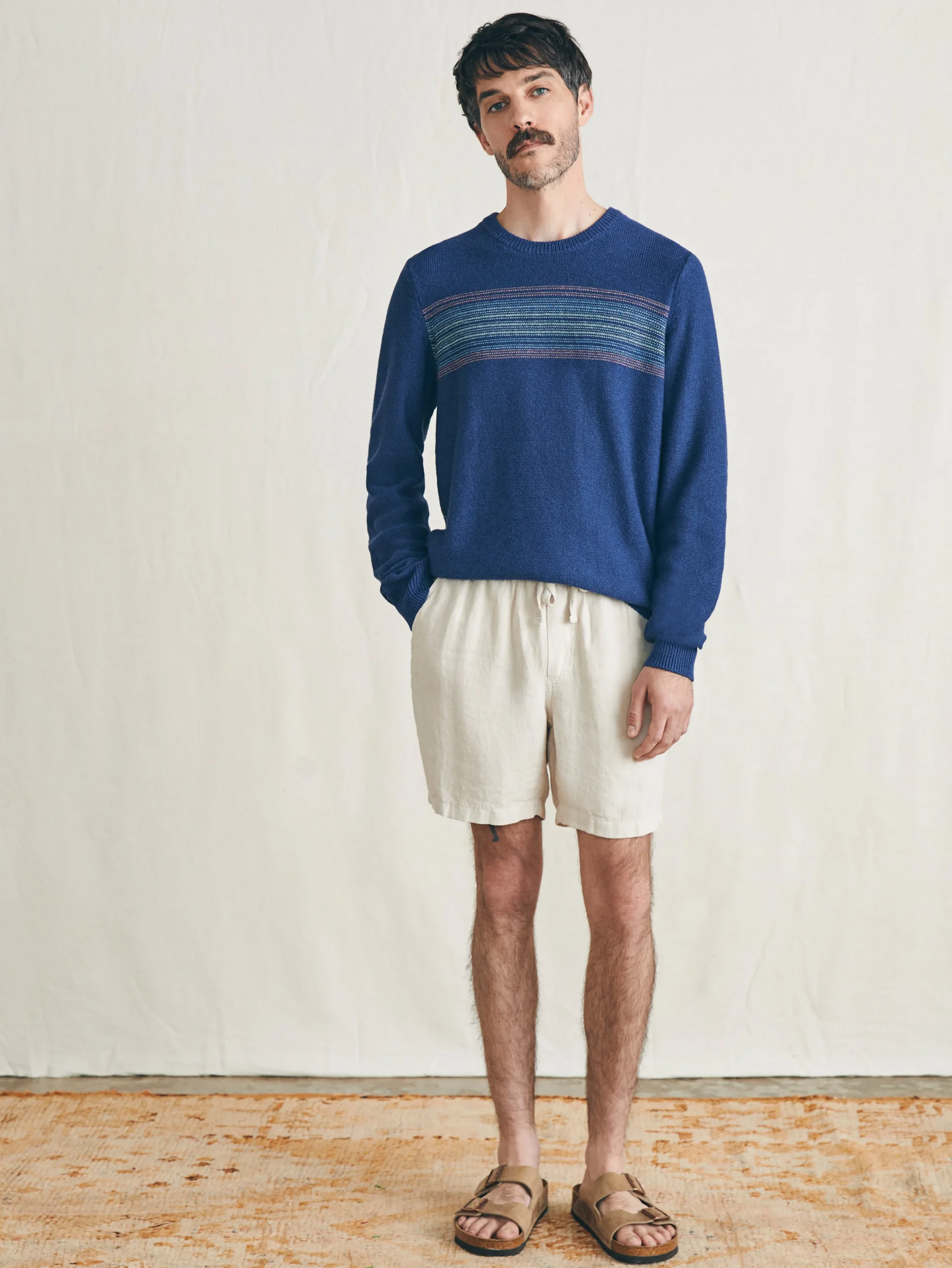 New Surf Stripe Crew Sweater - Sweaters
