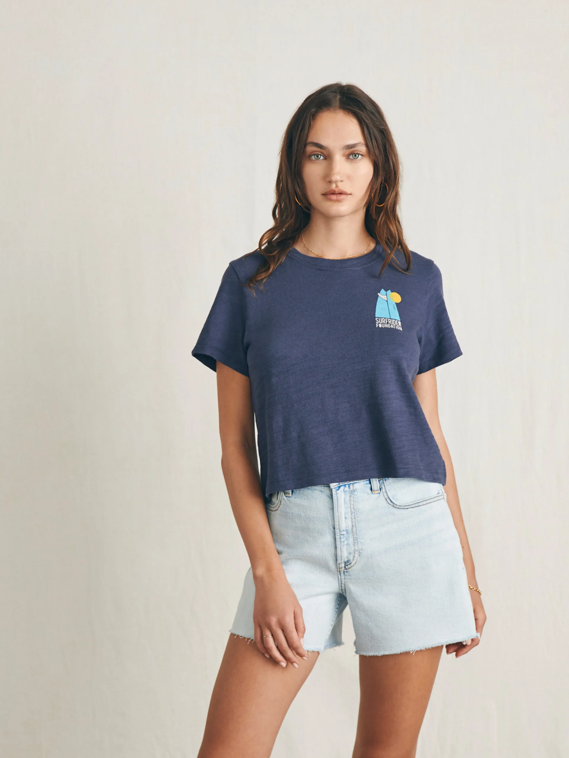 Fashion Surfrider Sunwashed Cropped Tee - Women T-Shirts