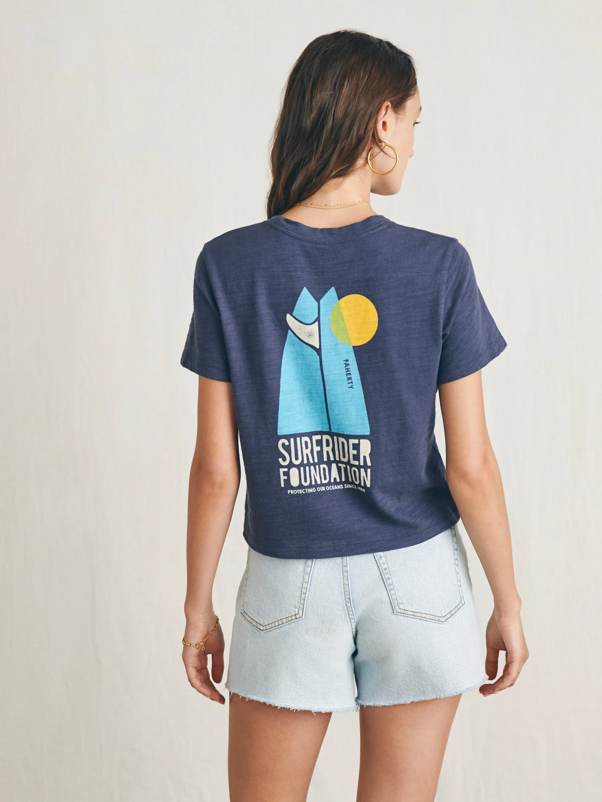 Fashion Surfrider Sunwashed Cropped Tee - Women T-Shirts